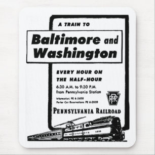 Pennsylvania Railroad Hourly Trains 1948 Mouse Pad