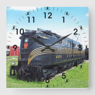 Pennsylvania Railroad Locomotive GG-1 #4800 Photo Square Wall Clock
