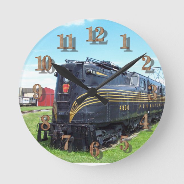 Pennsylvania Railroad Locomotive GG-1 #4800   Round Clock (Front)