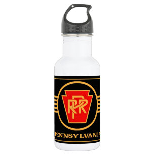 Pennsylvania Railroad Logo, Black & Gold 532 Ml Water Bottle