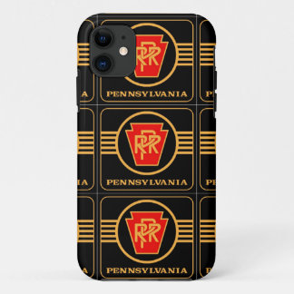 Pennsylvania Railroad Logo, Black & Gold iPhone 11 Case