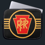 Pennsylvania Railroad Logo, Black & Gold Laptop Sleeve<br><div class="desc">The Pennsylvania Railroad was the largest railroad by traffic and revenue in the US throughout its 20th-century existence

image copyrite Stan Feldman July/ 18/ 1999</div>