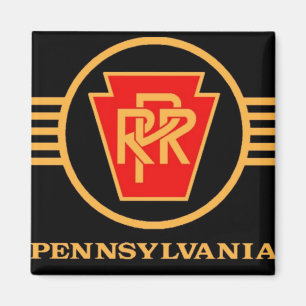 Pennsylvania Railroad Logo, Black & Gold Magnet