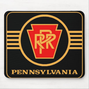 Pennsylvania Railroad Logo, Black & Gold  Mouse Pad