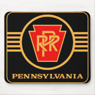 Pennsylvania Railroad Logo, Black & Gold Mouse Pad