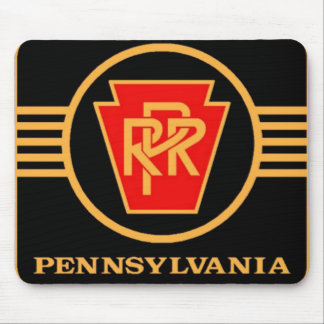 Pennsylvania Railroad Logo, Black & Gold Mousepads
