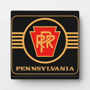 Pennsylvania Railroad Logo, Black & Gold Plaque