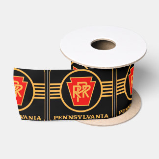 Pennsylvania Railroad Logo, Black & Gold Ribbon Satin Ribbon