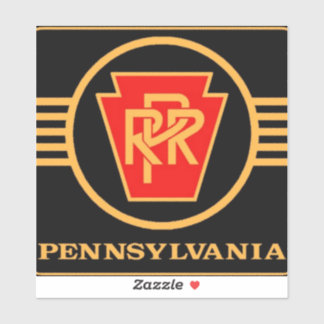 Pennsylvania Railroad Logo, Black & Gold Sticker