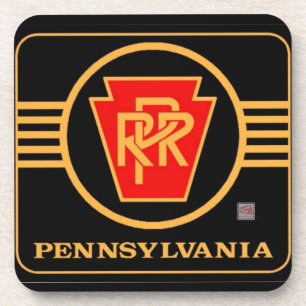 Pennsylvania Railroad logo Hard plastic coaster