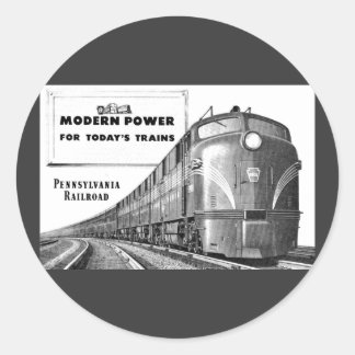 Pennsylvania Railroad Modern Train Power Classic Round Sticker