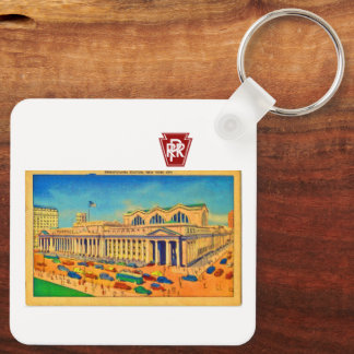 Pennsylvania railroad Penn station in New York Key Ring