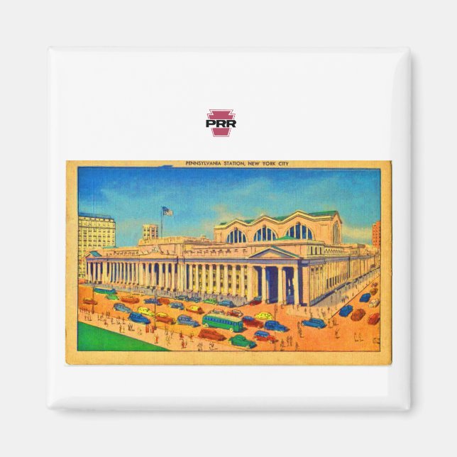 Pennsylvania railroad  Penn station in New York   Magnet (Front)