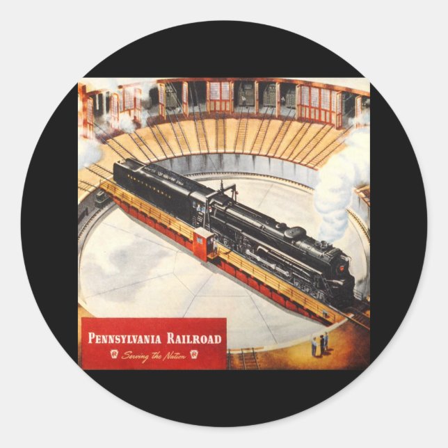 Pennsylvania Railroad Steam Turbine Sticker (Front)