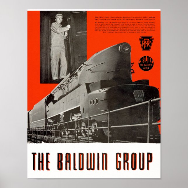 Pennsylvania Railroad T1 Locomotive 6111 Poster (Front)