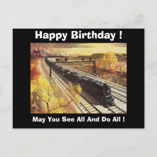 Pennsylvania Railroad Tanker Trains 1942 Birthday Postcard