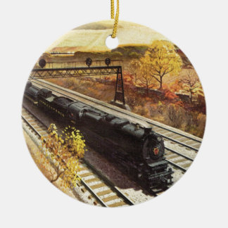 Pennsylvania Railroad Tanker Trains 1942 Ceramic Ornament