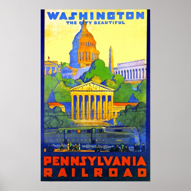 Pennsylvania Railroad to Washington D.C. Poster (Front)