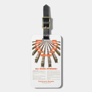 Pennsylvania Railroads East - West  Now all Diesel Luggage Tag