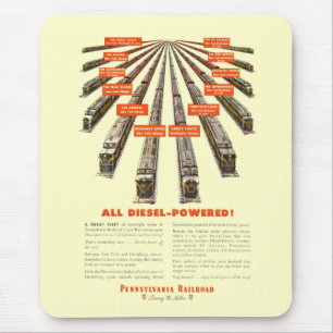 Pennsylvania Railroads East-West Now all Diesel Mouse Pad