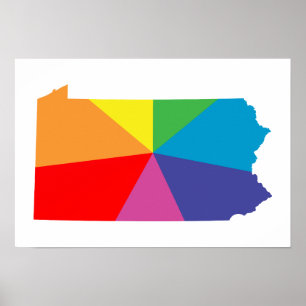 pennsylvania rainbow array poster