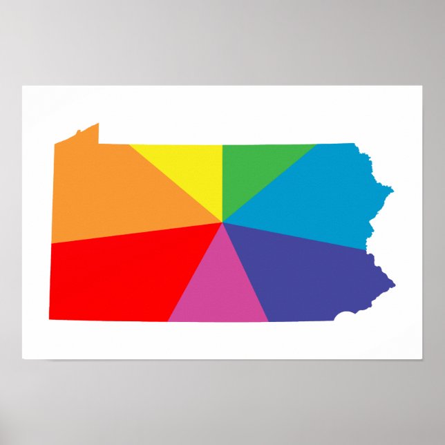 pennsylvania rainbow array poster (Front)