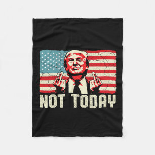 Pennsylvania Rally Shooting Not Today Fleece Blanket