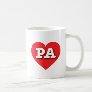 Pennsylvania Red Heart - I love PA Coffee Mug