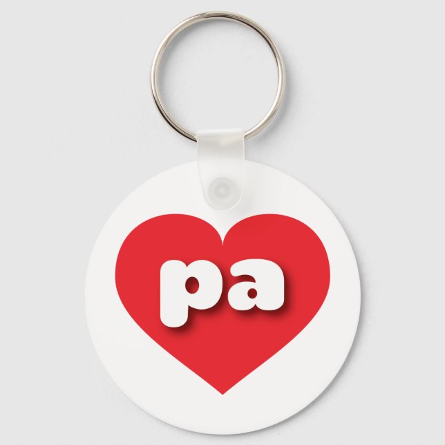 Pennsylvania red heart - I love pa Key Ring (Front)