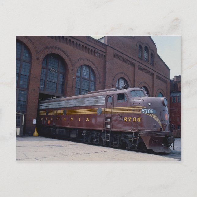Pennsylvania RR, EMD E-8 restored at Reading, PA 1 Postcard (Front)