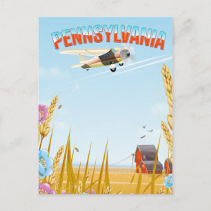 Pennsylvania Rural travel poster Postcard