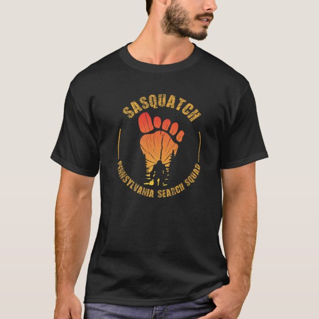 Pennsylvania Sasquatch Search Squad Bigfoot Believ T-Shirt (Front)