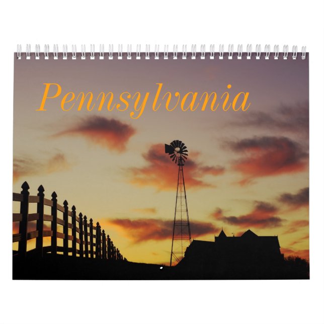 Pennsylvania Scenic Images Custom Printed Calendar (Cover)