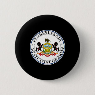 Pennsylvania seal, American state seal 6 Cm Round Badge