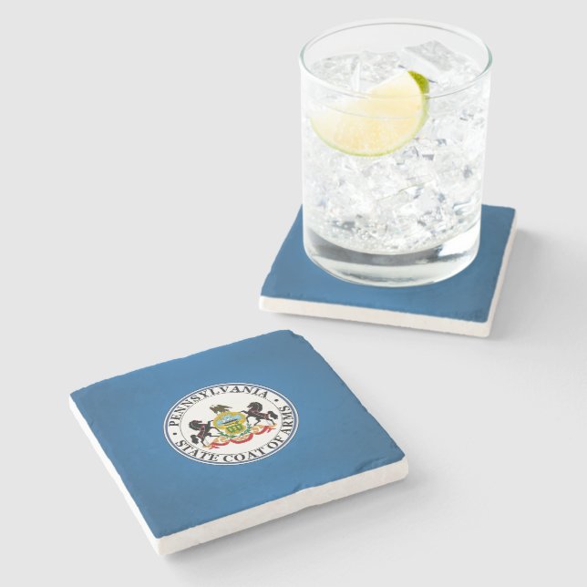 Pennsylvania seal, American state seal Stone Coaster (Side)