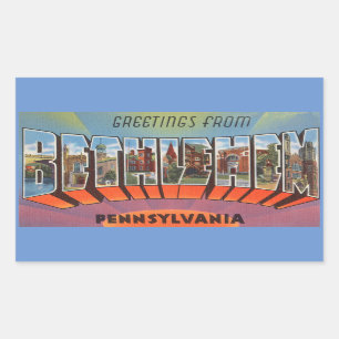 Pennsylvania, Sheet of 4 Bethlehem Stickers