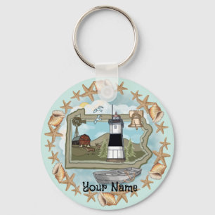 Pennsylvania Shell Lighthouse  Key Ring