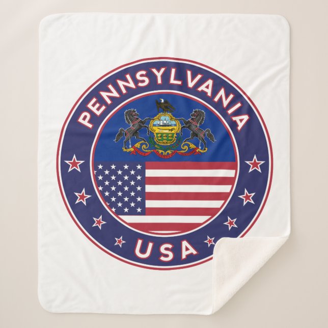 Pennsylvania Sherpa Blanket (Front)