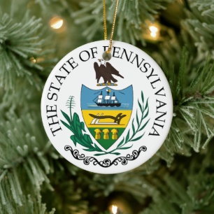 Pennsylvania sign ceramic ornament