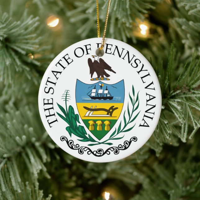 Pennsylvania sign ceramic ornament (Tree)