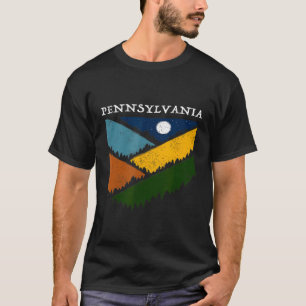 Pennsylvania Souvenir Hiking Mountains Night Sky C T-Shirt