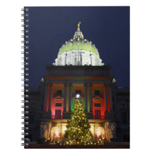 Pennsylvania State Capitol Christmas Tree Lights Notebook