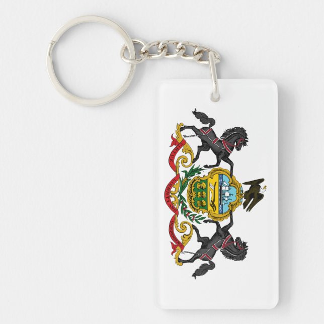 Pennsylvania state coat arms flag united america r key ring (Front)