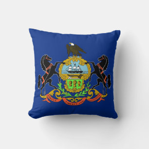 Pennsylvania State Flag American MoJo Pillow