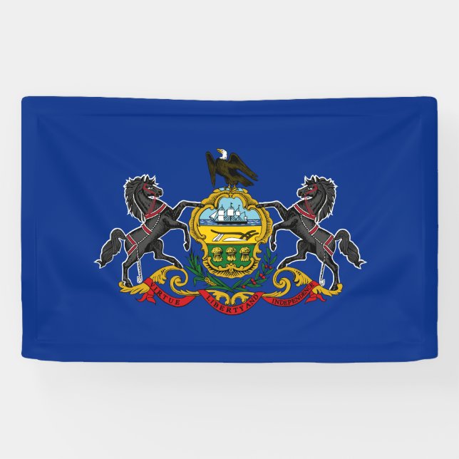 Pennsylvania State Flag Banner (Horizontal)
