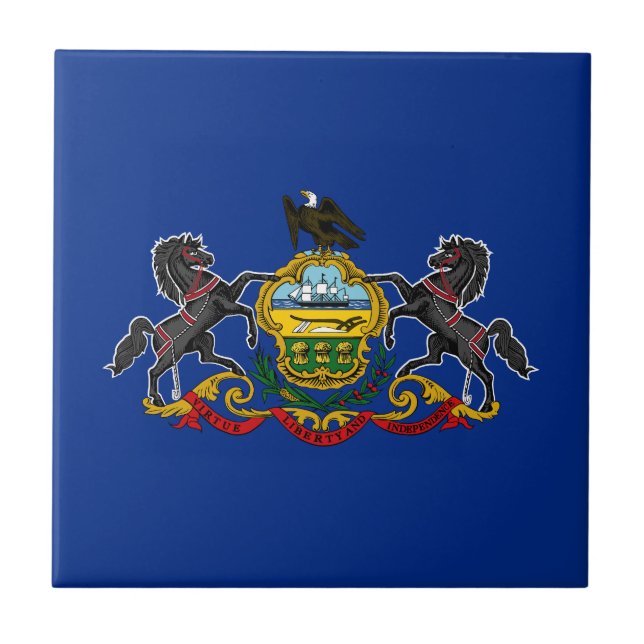 Pennsylvania State Flag Ceramic Tile (Front)