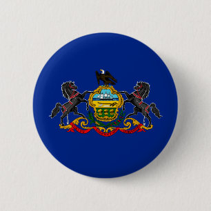 Pennsylvania State Flag Design 6 Cm Round Badge