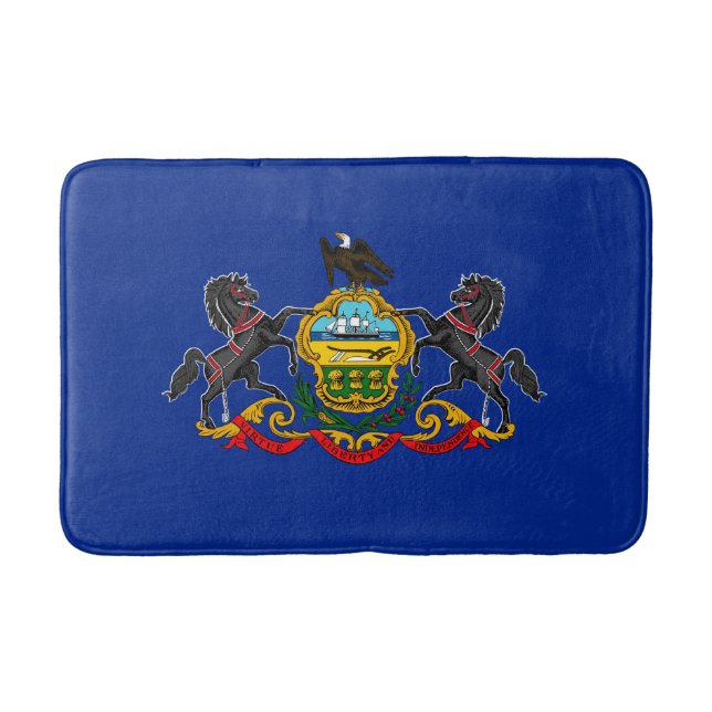 Pennsylvania State Flag Design Bath Mat (Front)