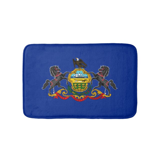 Pennsylvania State Flag Design Bath Mat (Front)
