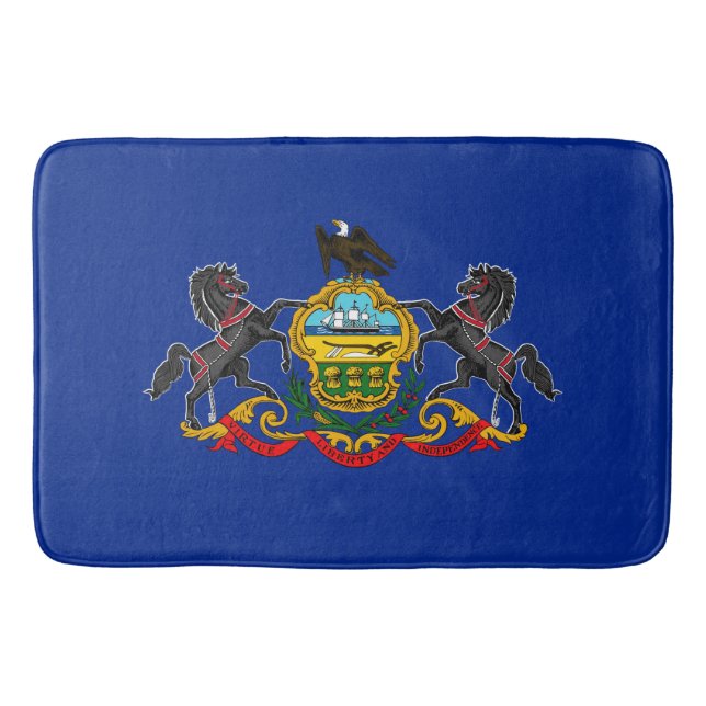 Pennsylvania State Flag Design Bath Mat (Front)